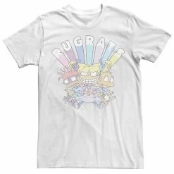 Licensed Character Men's RugRats Group Shot Faded Logo Tee Light Blue -Licensed Character Shop unnamed file 27741