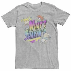Licensed Character Men's Nickelodeon Rugrats Vintage Neon What's Shakin'? Tee Athletic Heather
