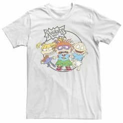 Licensed Character Men's Rugrats Chuckie Tommy & Angelica Logo Tee Athletic Heather -Licensed Character Shop unnamed file 27759