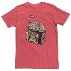Licensed Character Men's Star Wars Boba Fett Colorful Pattern Fill Tee Royal