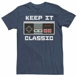 Licensed Character Men's Nintendo Keep It Classic Tee Charcoal