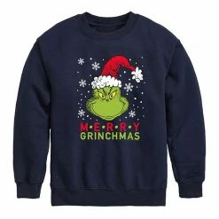 Licensed Character Boys 8-20 Dr. Seuss How The Grinch Stole Christmas Merry Graphic Sweatshirt Navy -Licensed Character Shop unnamed file 2792