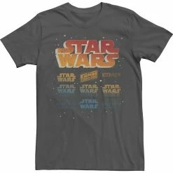 Licensed Character Men's Star Wars Faded Movie Logos Tee Charcoal 8 Licensed Character Men's Star Wars Faded Movie Logos Tee Charcoal -Licensed Character Shop unnamed file 28110