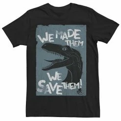 Licensed Character Men's Jurassic World Two We Made Them We Save Them Tee Charcoal -Licensed Character Shop unnamed file 28126