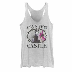 Licensed Character Disney Sleeping Beauty Juniors' Maleficent Graphic Tank Pink Heather