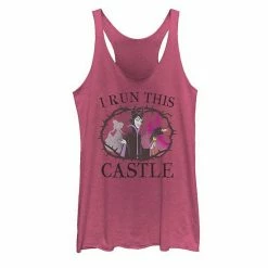 Licensed Character Disney Sleeping Beauty Juniors' Maleficent Graphic Tank Pink Heather -Licensed Character Shop unnamed file 28134