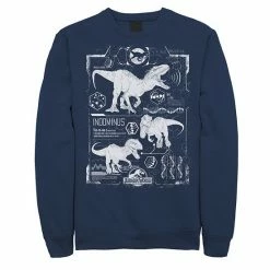 Licensed Character Men's Jurassic World Indominus Rex Schematic Sweatshirt Charcoal Heather -Licensed Character Shop unnamed file 28144