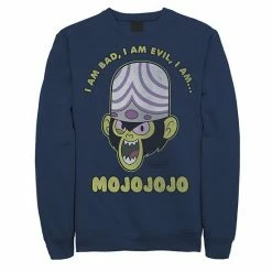 Licensed Character Men's Cartoon Network Mojo Intro "I Am Bad, I Am Evil, I Am... MOJOJOJO" Fleece Charcoal Heather -Licensed Character Shop unnamed file 28156