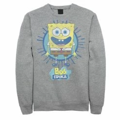 Licensed Character Men's Nickelodeon SpongeBob SquarePants Bob Rays Spanish Sweatshirt Navy -Licensed Character Shop unnamed file 28160