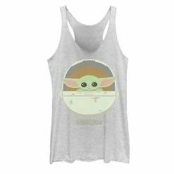 Licensed Character Juniors' Star Wars The Mandalorian The Child Bassinet Portrait Tank Top Black Heather -Licensed Character Shop unnamed file 28174