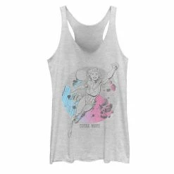 Licensed Character Juniors' Captain Marvel Comic Skyline Portrait Tank Top Cancun -Licensed Character Shop unnamed file 28178
