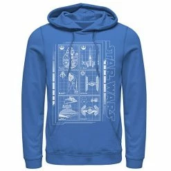 Licensed Character Men's Star Wars Battle Ships Schematic Hoodie Red -Licensed Character Shop unnamed file 28198