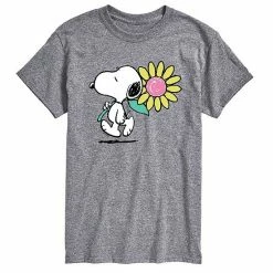 Licensed Character Men's Peanuts Snoopy Daisy Tee Blue