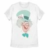 Licensed Character Juniors' Disney's Alice In Wonderland Mad Hatter Big Face Tee White -Licensed Character Shop unnamed file 28221