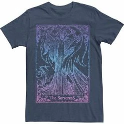 Licensed Character Men's Disney Sleeping Beauty Maleficent Tarot Poster Tee Navy -Licensed Character Shop unnamed file 28247