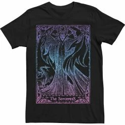 Licensed Character Men's Disney Sleeping Beauty Maleficent Tarot Poster Tee Navy -Licensed Character Shop unnamed file 28248
