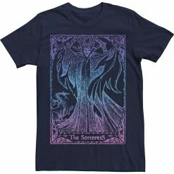 Licensed Character Men's Disney Sleeping Beauty Maleficent Tarot Poster Tee Navy -Licensed Character Shop unnamed file 28249