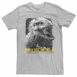 Licensed Character Men's Jurassic World Indominus Rex Profile View Tee Silver -Licensed Character Shop unnamed file 28251