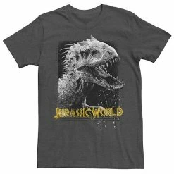 Licensed Character Men's Jurassic World Indominus Rex Profile View Tee Silver -Licensed Character Shop unnamed file 28252