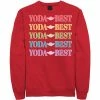 Licensed Character Men's Star Wars Pride Yoda Best Rainbow Text Stack Sweatshirt Red -Licensed Character Shop unnamed file 28271