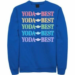 Licensed Character Men's Star Wars Pride Yoda Best Rainbow Text Stack Sweatshirt Red -Licensed Character Shop unnamed file 28272