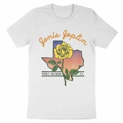 Licensed Character Men's Janis Joplin Yellow Rose Tee