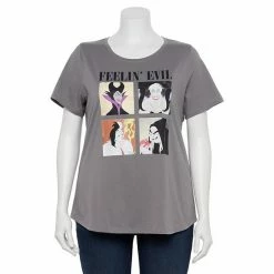 Licensed Character Disney's Villains Plus Size "Feelin' Evil" Graphic Tee