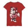 Licensed Character Girls 7-16 Girls Disney Minnie Mouse Santa Hat Portrait Tee -Licensed Character Shop unnamed file 2843