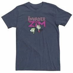 Licensed Character Big & Tall Nickelodeon Invader Zim And Gir Watercolor Portrait Logo Tee Navy Heather -Licensed Character Shop unnamed file 28469