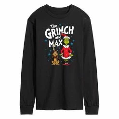 Licensed Character Men's Dr. Seuss The Grinch And Max Long Sleeve Tee Gray -Licensed Character Shop unnamed file 2848
