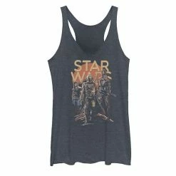 Licensed Character Juniors' Star Wars The Mandalorian Character Entourage Tank Top Navy Heather -Licensed Character Shop unnamed file 28488