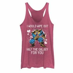 Licensed Character Juniors' Marvel Thanos Half The Galaxy Valentine Tank Top Black -Licensed Character Shop unnamed file 28493