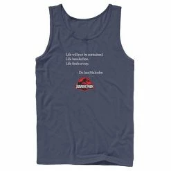 Licensed Character Men's Jurassic Park Life Finds A Way Quote Tank Royal 7 Licensed Character Men's Jurassic Park Life Finds A Way Quote Tank Royal -Licensed Character Shop unnamed file 28495