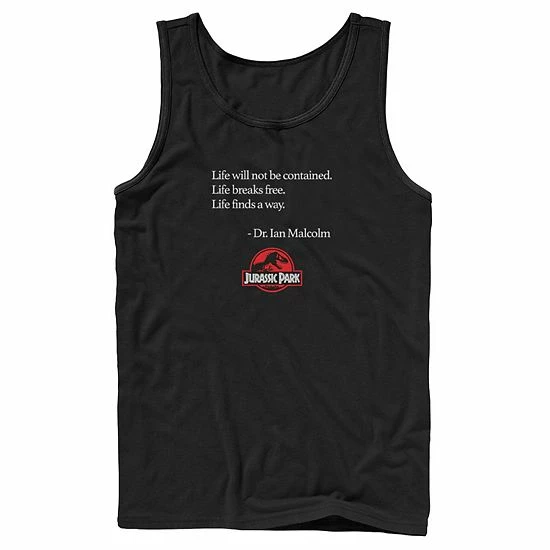 Licensed Character Men's Jurassic Park Life Finds A Way Quote Tank Royal 5 Licensed Character Men's Jurassic Park Life Finds A Way Quote Tank Royal - Image 3