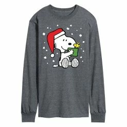 Licensed Character Men's Peanuts Present Long Sleeve Tee Black -Licensed Character Shop unnamed file 2854