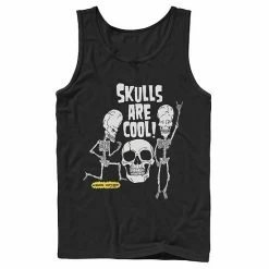 Licensed Character Men's Beavis And Butt-Head "Skulls Are Cool" Tank Top Charcoal
