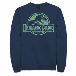 Licensed Character Men's Jurassic Park Tropical Tree Fill Fossil Logo Fleece Charcoal Heather -Licensed Character Shop unnamed file 28562