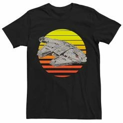 Licensed Character Men's Star Wars Millennium Falcon Retro Sunset Tee Royal