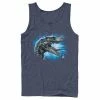 Licensed Character Men's Jurassic World Blue Raptor Splatter Tank Royal -Licensed Character Shop unnamed file 28581