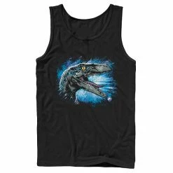 Licensed Character Men's Jurassic World Blue Raptor Splatter Tank Royal -Licensed Character Shop unnamed file 28584