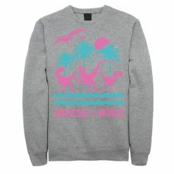 Licensed Character Men's Jurassic World Two Dinosaur Beach Retro Sweatshirt Black -Licensed Character Shop unnamed file 28587