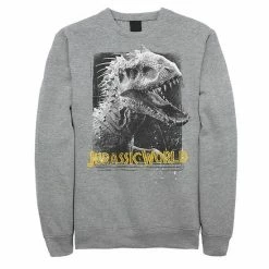 Licensed Character Men's Jurassic World Indominus Rex Profile View Fleece Graphic Pullover Black -Licensed Character Shop unnamed file 28594