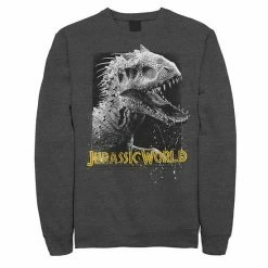 Licensed Character Men's Jurassic World Indominus Rex Profile View Fleece Graphic Pullover Black -Licensed Character Shop unnamed file 28595