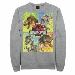 Licensed Character Men's Jurassic Park Four Different Dinosaur Faces Sweatshirt Black -Licensed Character Shop unnamed file 28602