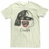 Licensed Character Men's Disney Cruella Look Fabulous Sketch Tee Silver