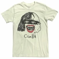 Licensed Character Men's Disney Cruella Look Fabulous Sketch Tee Silver -Licensed Character Shop unnamed file 28628
