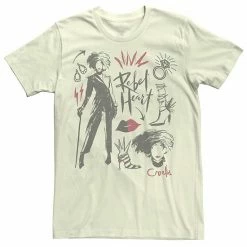 Licensed Character Men's Disney Cruella Rebel Heart Collage Sketches Tee Silver -Licensed Character Shop unnamed file 28635