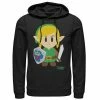 Licensed Character Men's Nintendo Legend Of Zelda Links Awakening Link Cartoon Portrait Hoodie Black -Licensed Character Shop unnamed file 28637