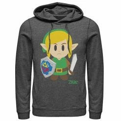 Licensed Character Men's Nintendo Legend Of Zelda Links Awakening Link Cartoon Portrait Hoodie Black -Licensed Character Shop unnamed file 28639