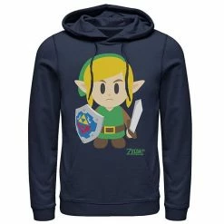 Licensed Character Men's Nintendo Legend Of Zelda Links Awakening Link Cartoon Portrait Hoodie Black -Licensed Character Shop unnamed file 28640